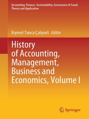 cover image of History of Accounting, Management, Business and Economics, Volume I